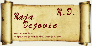 Maja Dejović vizit kartica